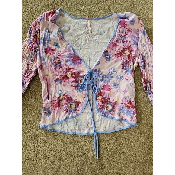 Free People Movement Venice Printed Floral Top XS - Picture 3 of 10